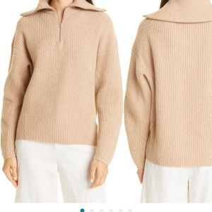 Vince wool and cashmere half zip sweater